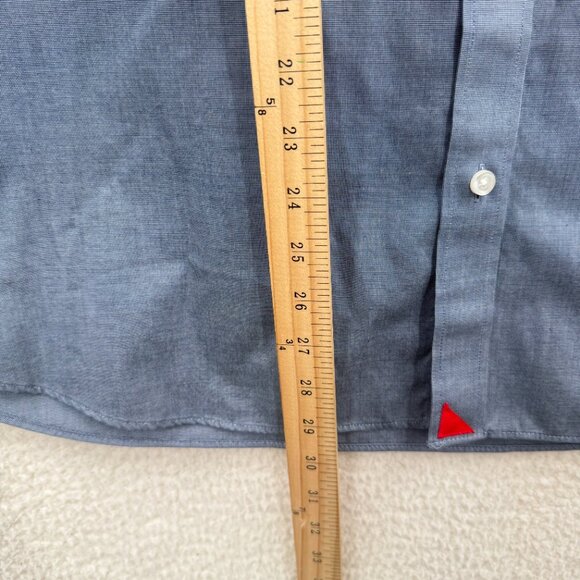 UNTUCKit Men's Relax Fit Long Sleeve Navy Blue Wrinkle Free Shirt Size XL Cotton - Picture 11 of 11